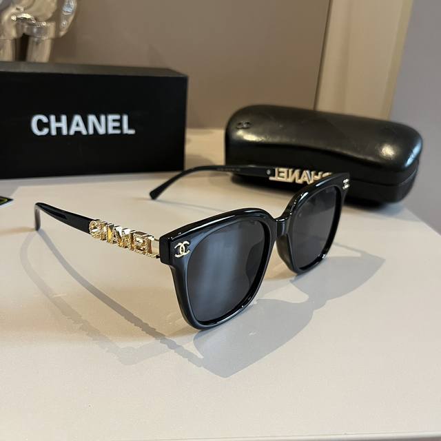Chanel2024官方早春新款 众多明星同款香奈儿新款大框墨镜 宝丽来超清太阳镜